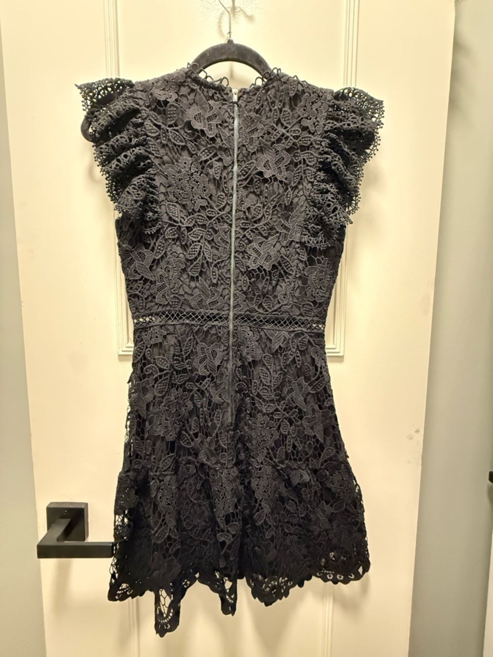 Adelyn Rae Black Lace Ruffle Dress - Picture 4 of 10